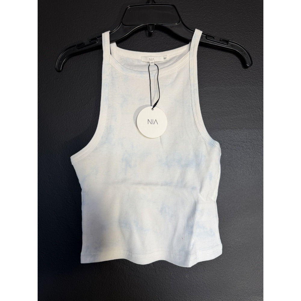 NIA Clothing Co. NWT White/Light Blue Tank Top Size‎ Small